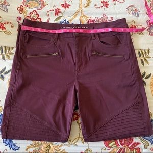 American Eagle High Rise Maroon Jegging w/ Zippers
